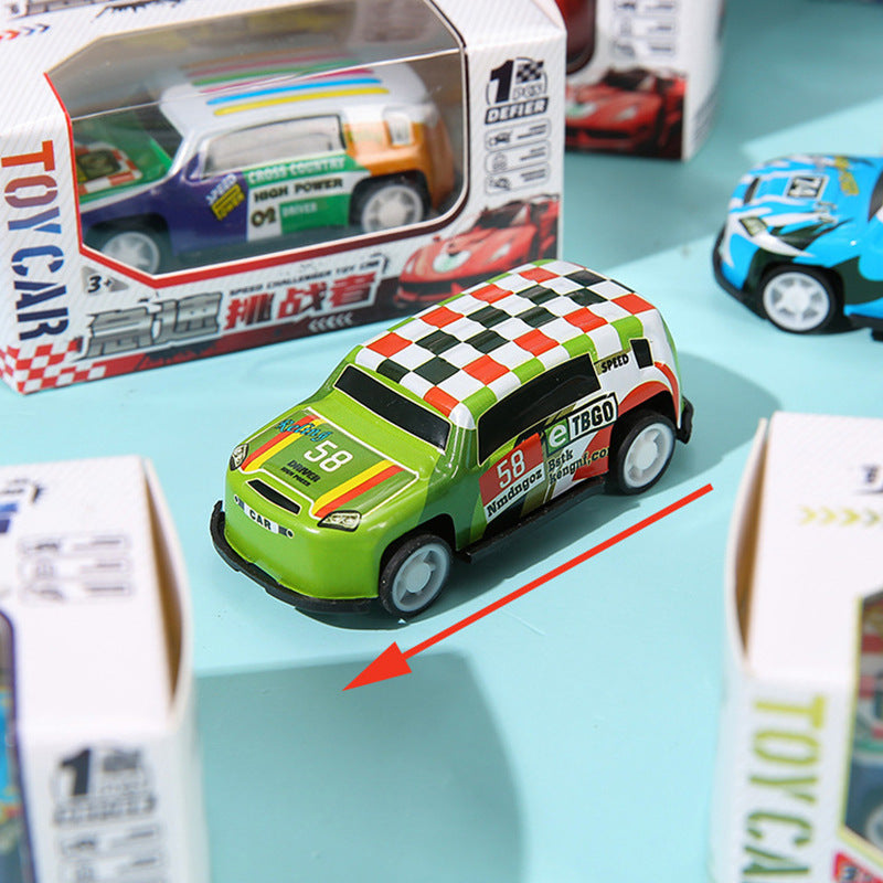 Boxed rebound tin cart children's toys