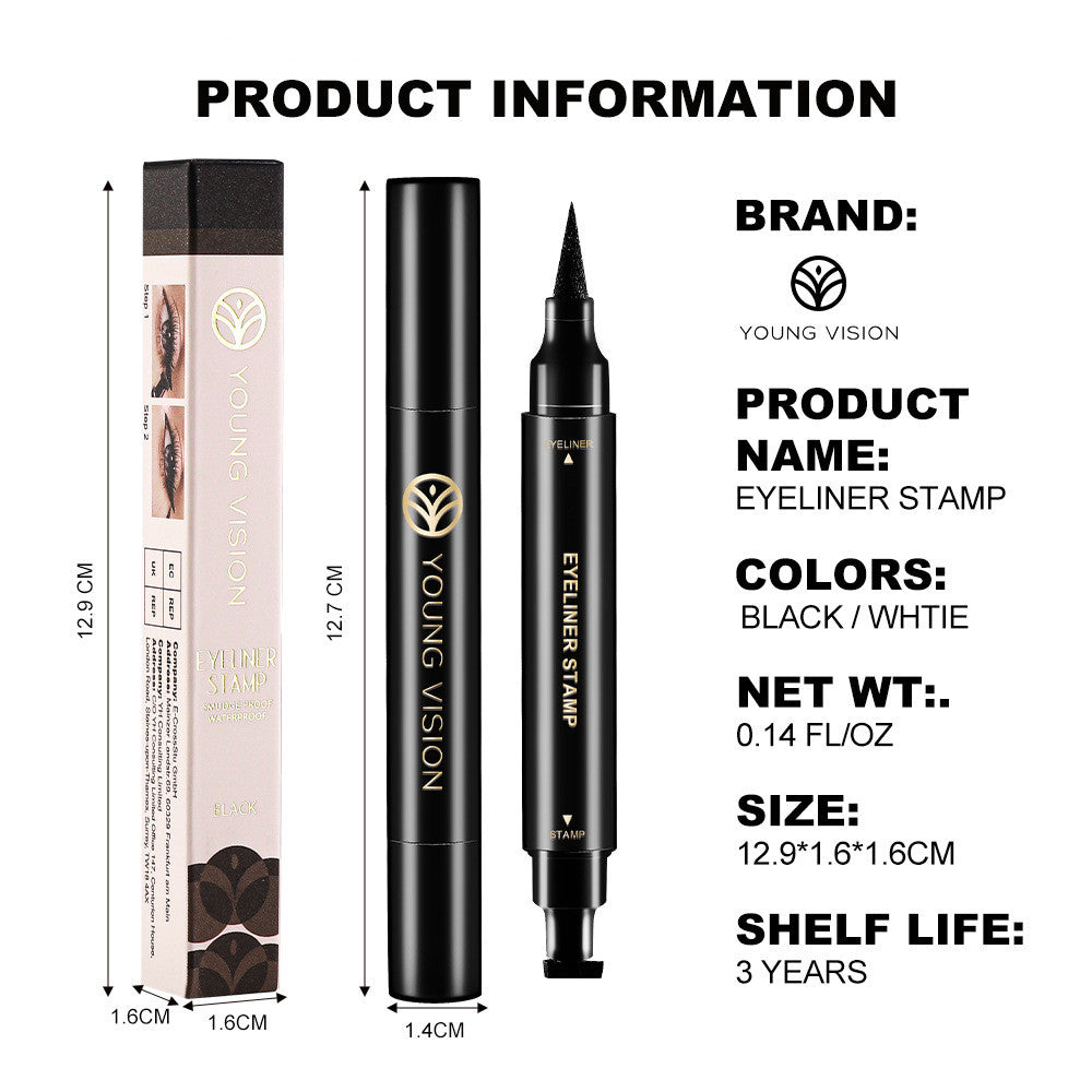 Black & White Dual-Tip Smudge-Proof Eyeliner