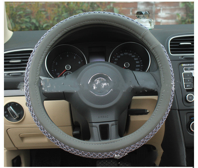 Premium Ice Silk Steering Wheel Cover for Summer Driving
