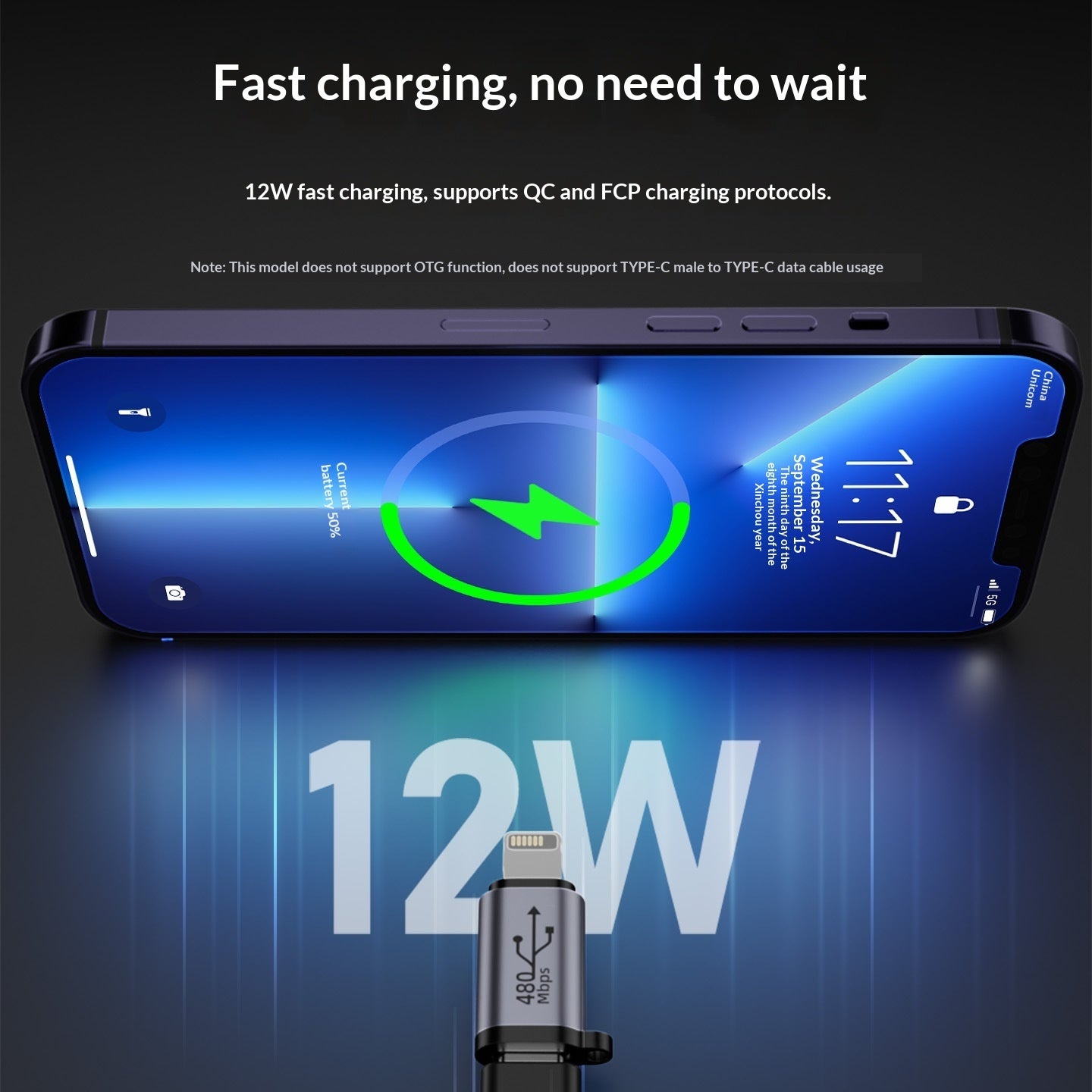 480 Adapter Series: USB to Mini V3/Type-C Adapter with Fast Charging & Data Sync