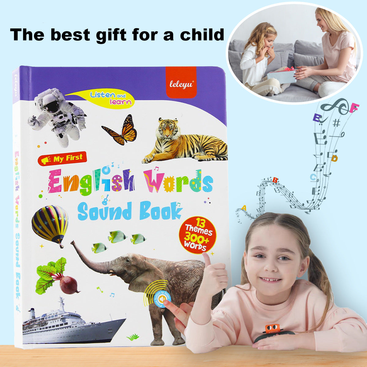 English Words Point Reading Voice Early Learning Toy