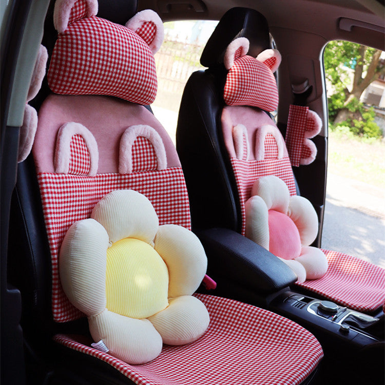 Premium Linen Car Seat Cushion for All Seasons