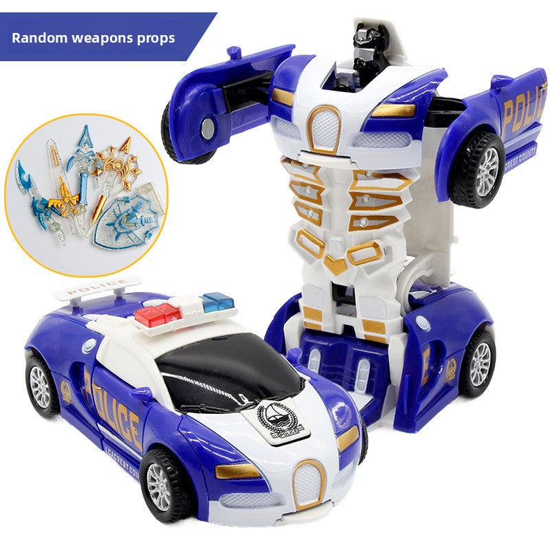 Children's transformable toy car model