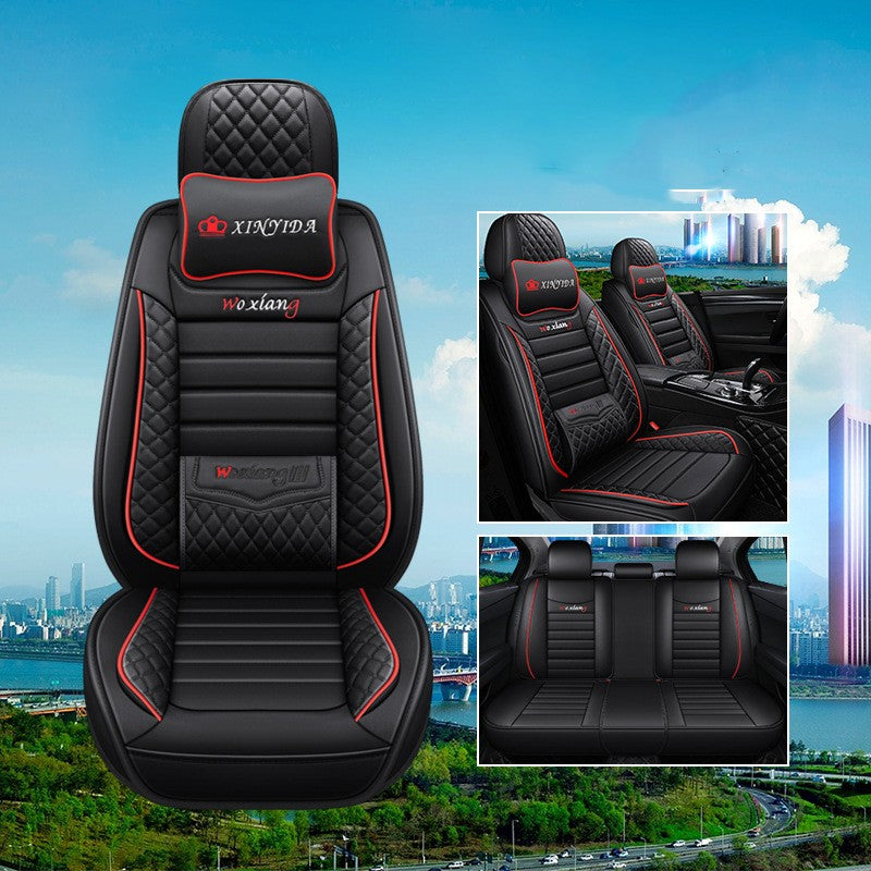 Premium Leather Car Seat Cushion - All Seasons