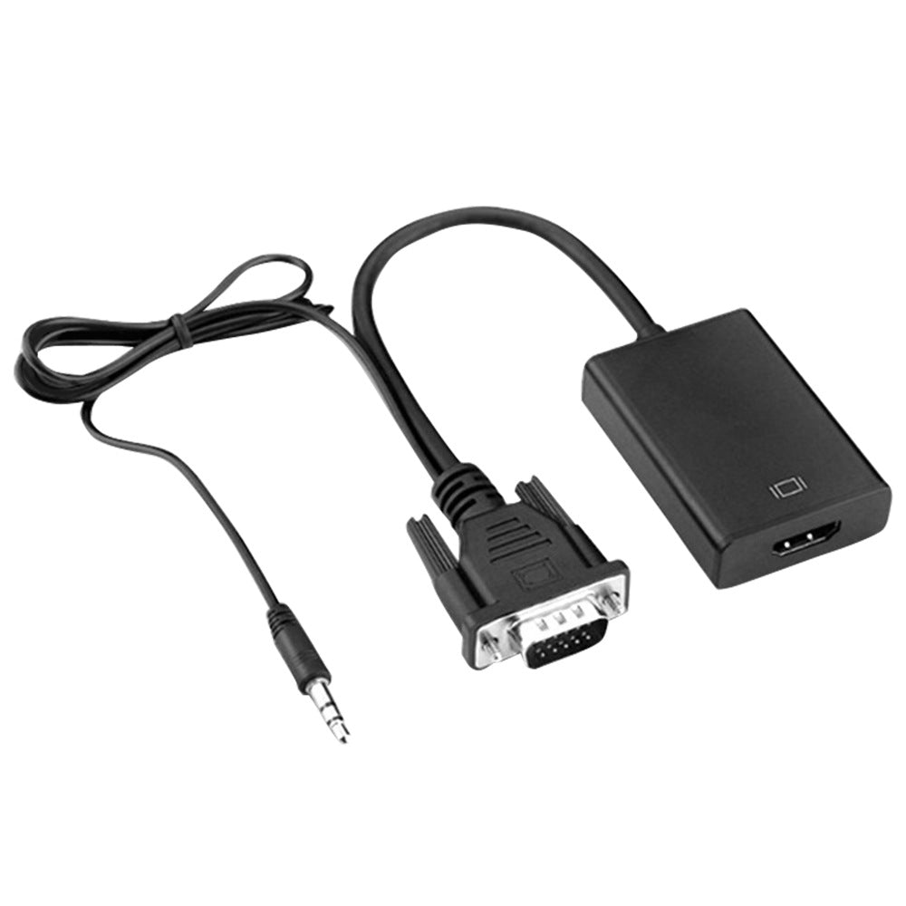 Professional VGA to HDMI Adapter Cable with Audio and USB Power Supply