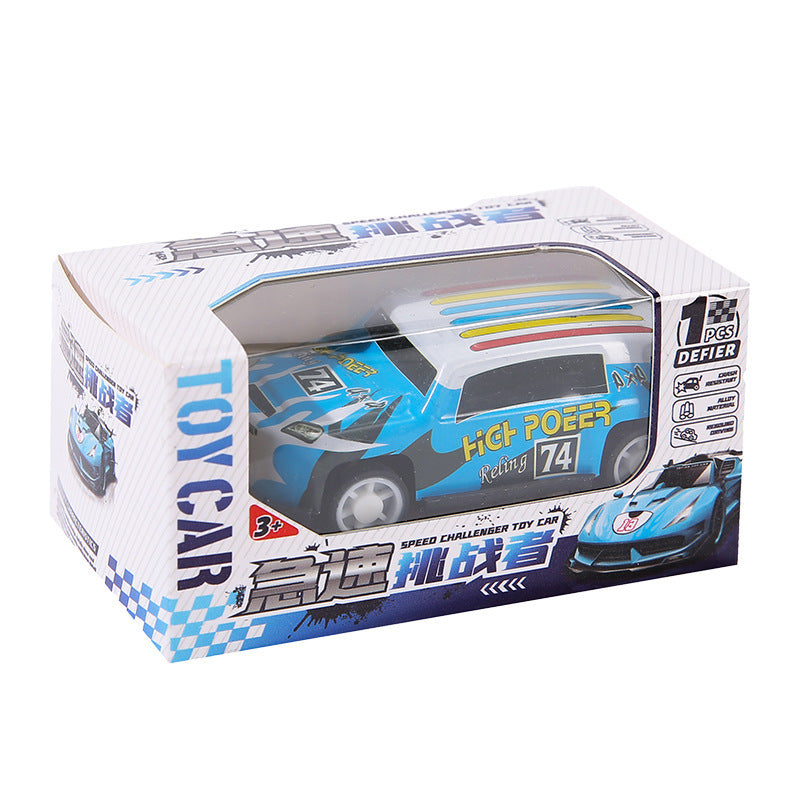 Boxed rebound tin cart children's toys