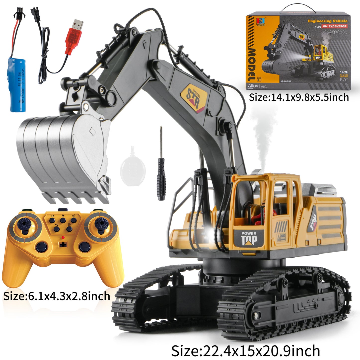 Battery-charging remote-controlled vehicle engineering vehicle