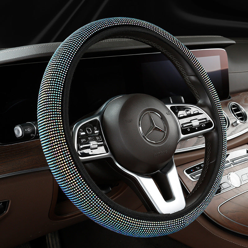 Diamond-Studded Steering Wheel Cover - All-Season Comfort