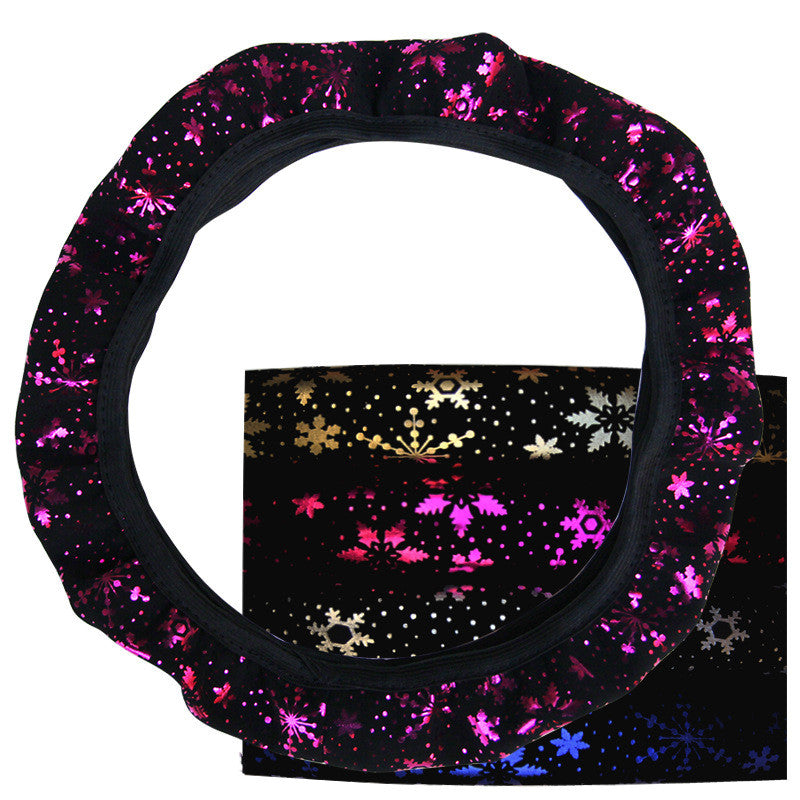 Gilded Snowflake Steering Wheel Cover