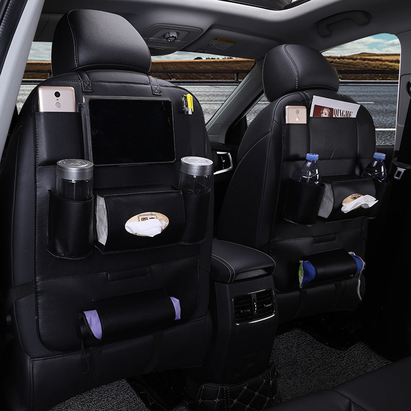 Premium Leather Car Seat Back Organizer