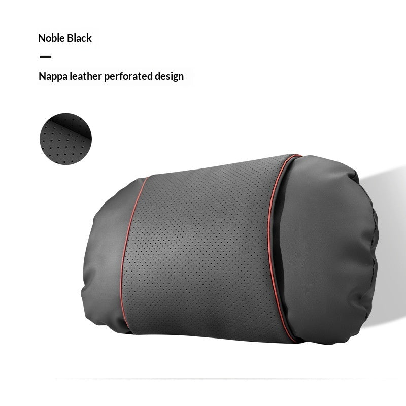 Premium Nappa Leather Car Neck Support Pillow