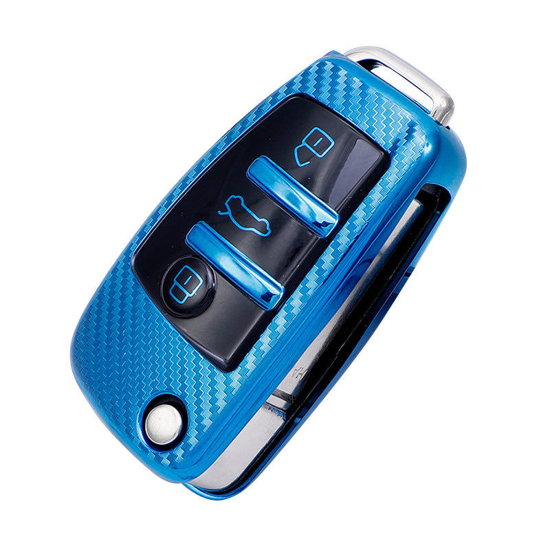 Premium Carbon Fiber Pattern TPU Car Key Protector