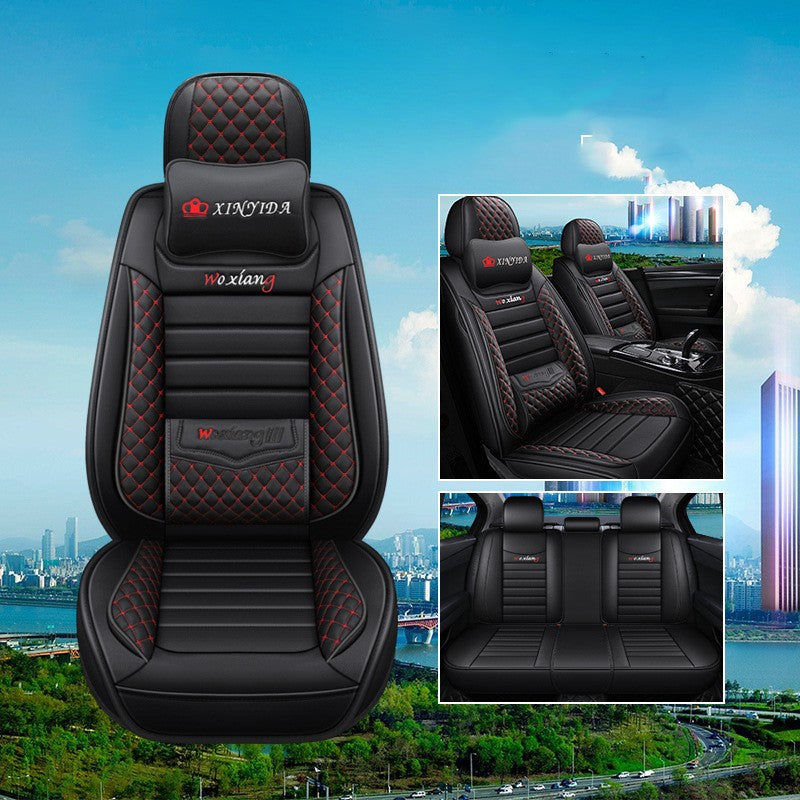 Premium Leather Car Seat Cushion - All Seasons