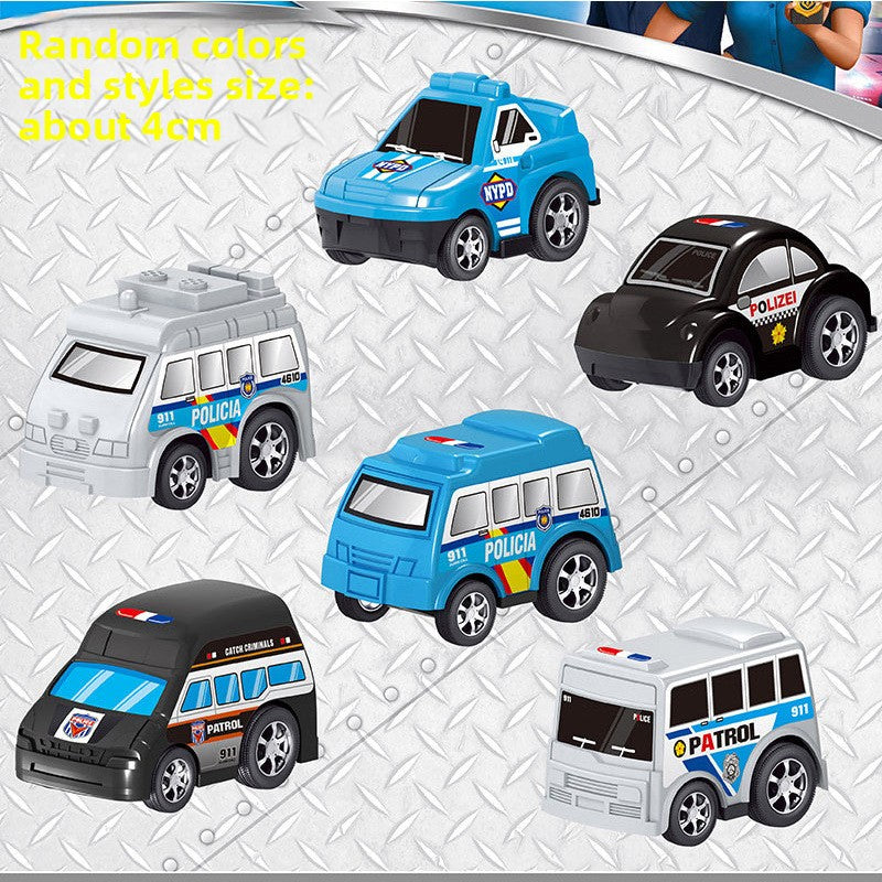 Boxed rebound tin cart children's toys