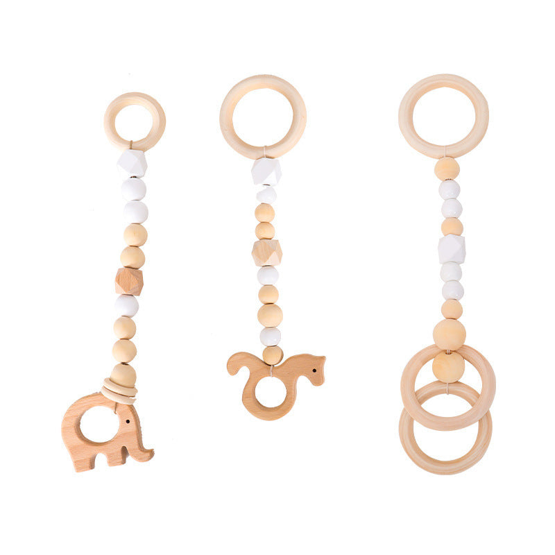 Adjustable Wooden Baby Activity Gym with Bells