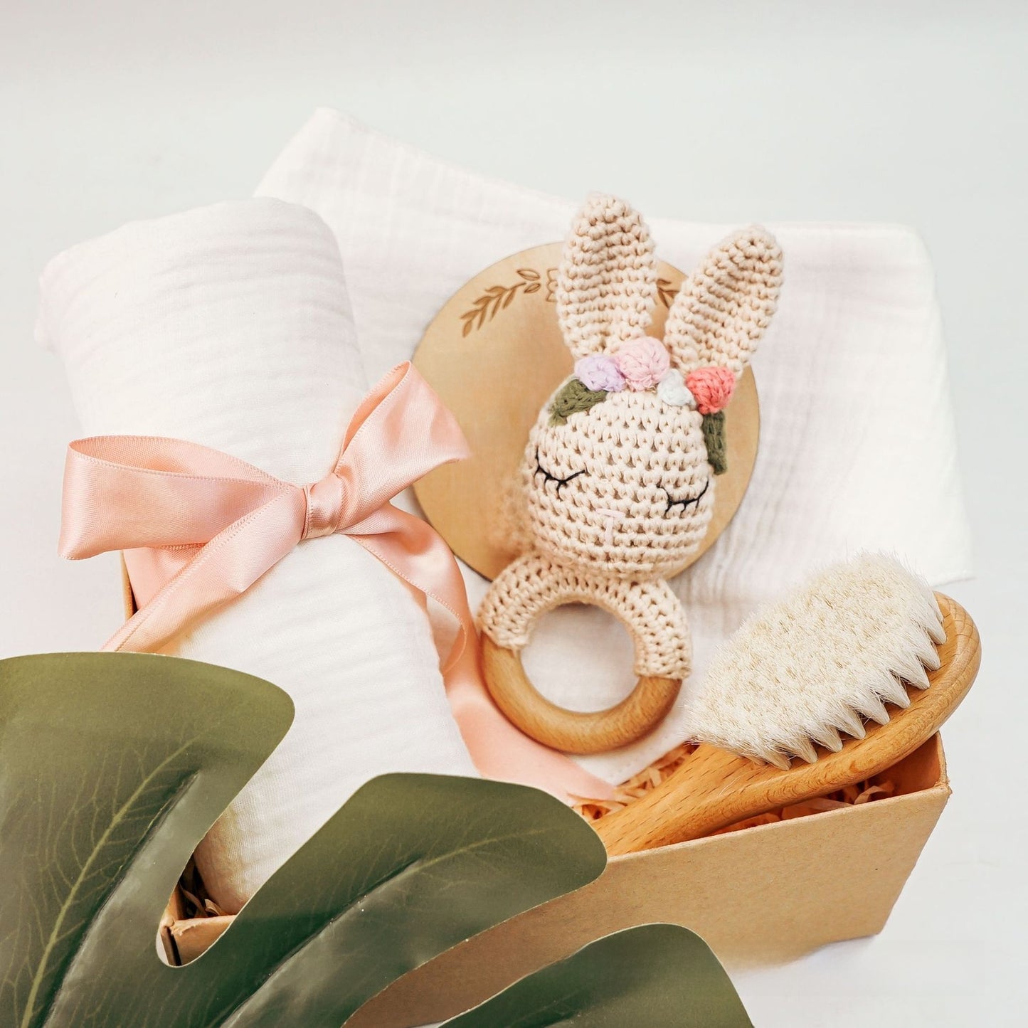 Pure Cotton Crochet Baby Rattle Toys Gift Set
