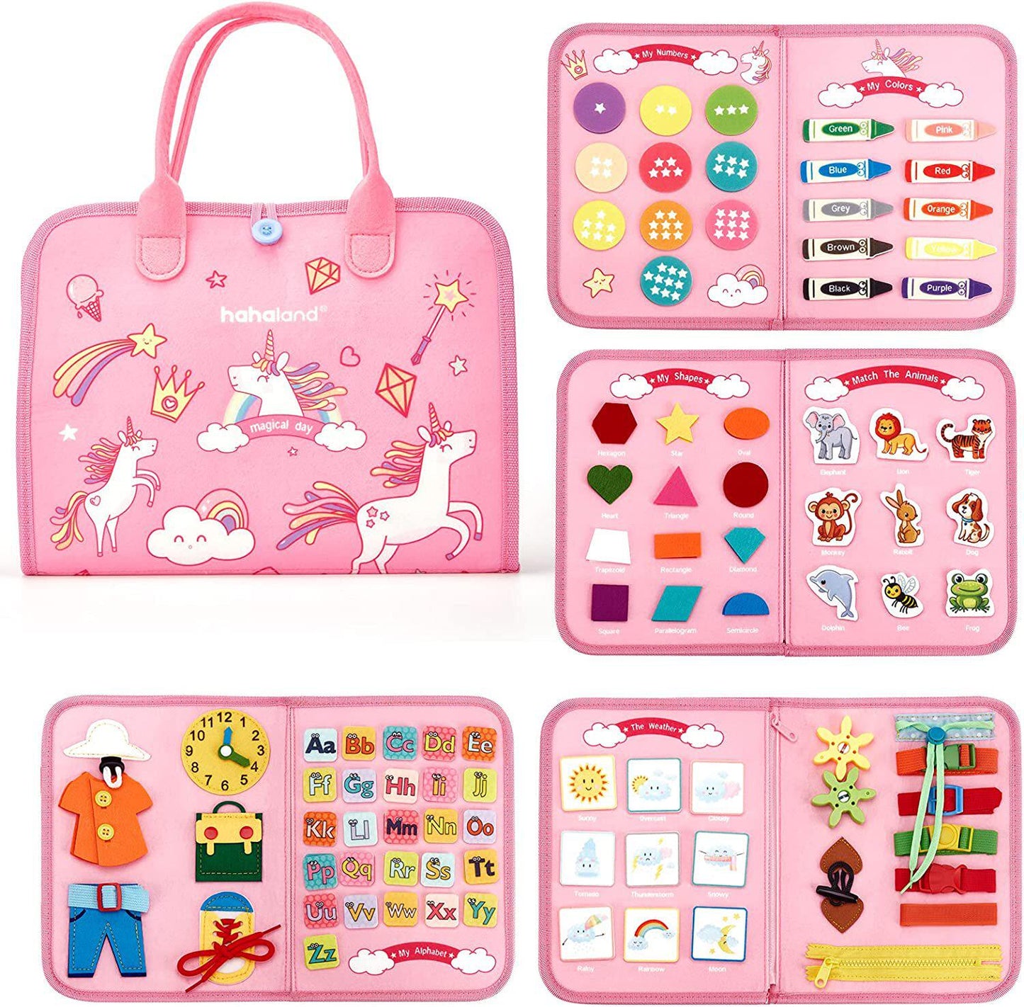 Childrens Educational Felt Learning Board