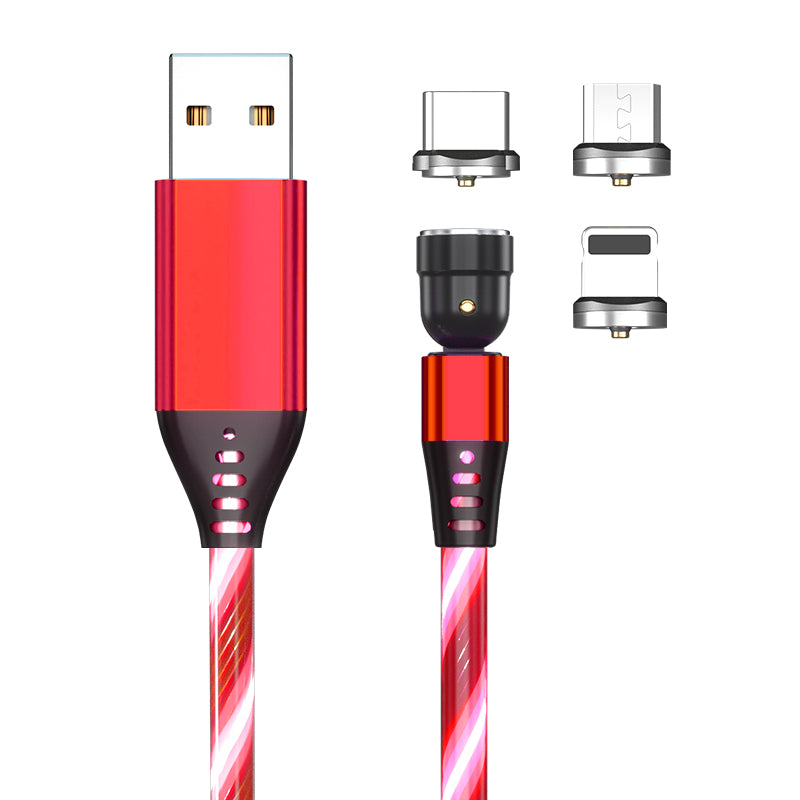 540° Rotating Magnetic LED Charging Cable