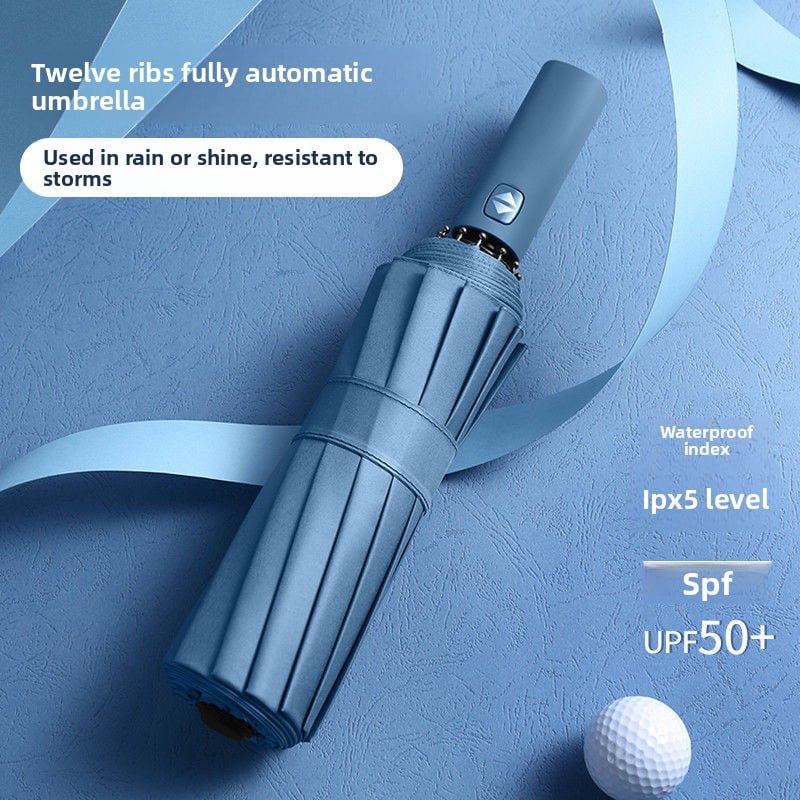 The fully automatic umbrella is suitable for both sunny and rainy days