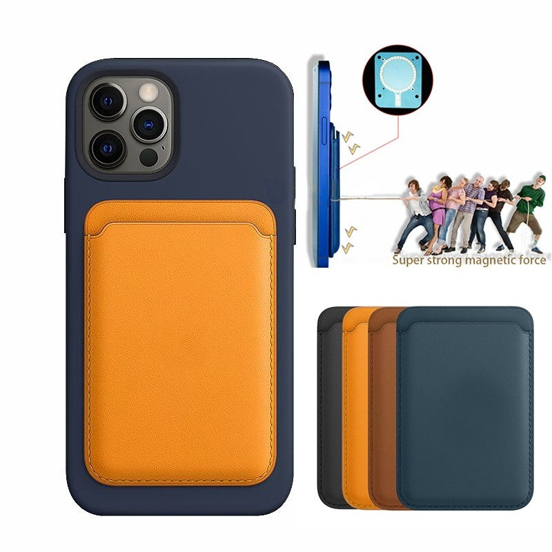 Luxury Magnetic Leather Wallet Case for iPhone - MagSafe Compatible
