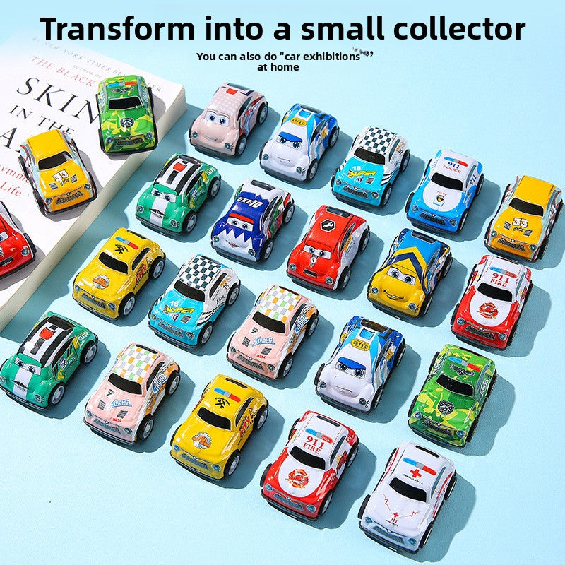 Boxed rebound tin cart children's toys