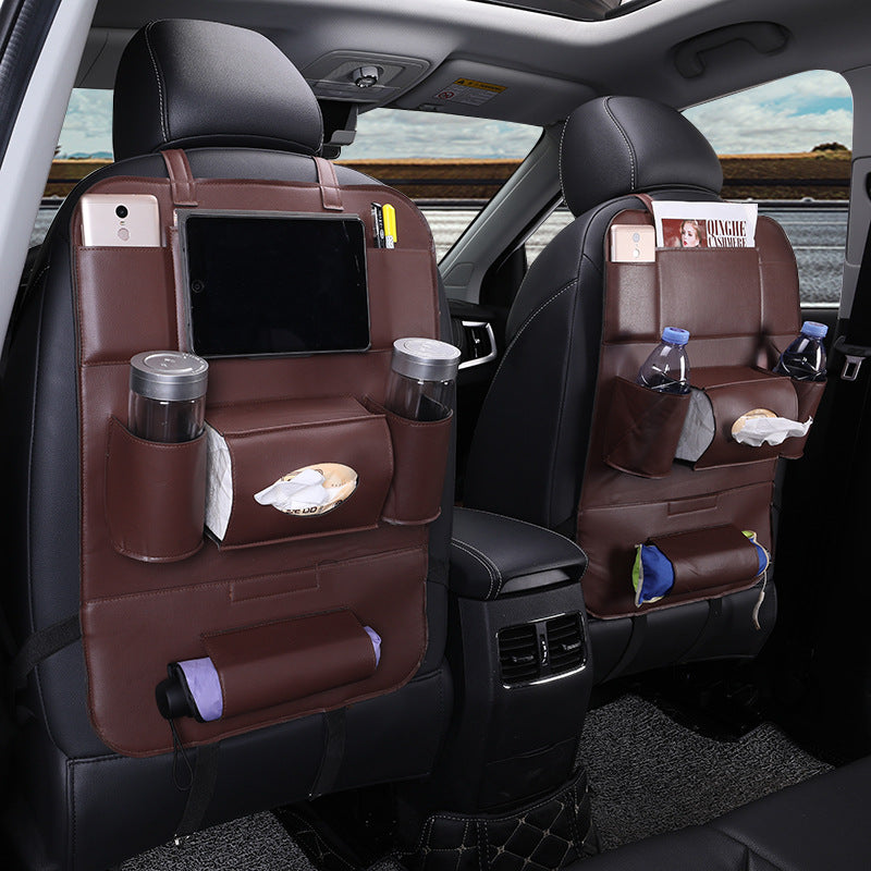 Premium Leather Car Seat Back Organizer
