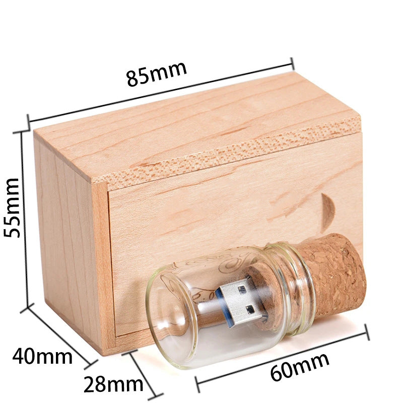 Personalized Wood Drift Bottle USB Flash Drive