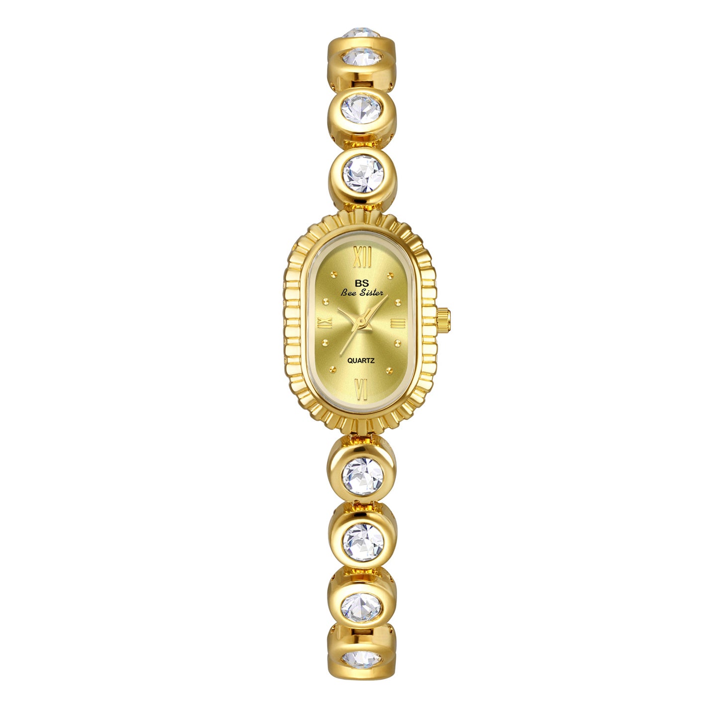 Womens Mid-century Light-luxury Jewelry Oval-arch Fashion Petite Watch