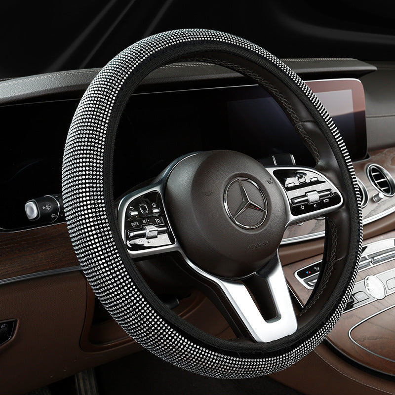 Diamond-Studded Steering Wheel Cover - All-Season Comfort