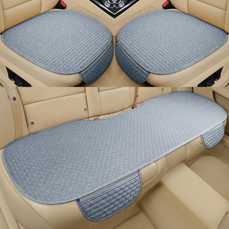 Linen Car Cushion Four Seasons Universal Single Piece Three Piece Set
