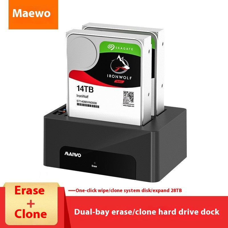 Dual-Disk 2.5/3.5-Inch SATA Hard Disk Dock and Offline Copier