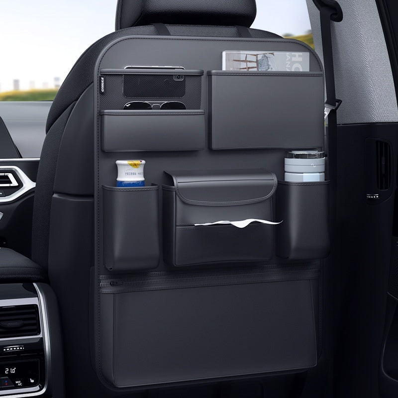 Premium Leather Car Seat Back Organizer