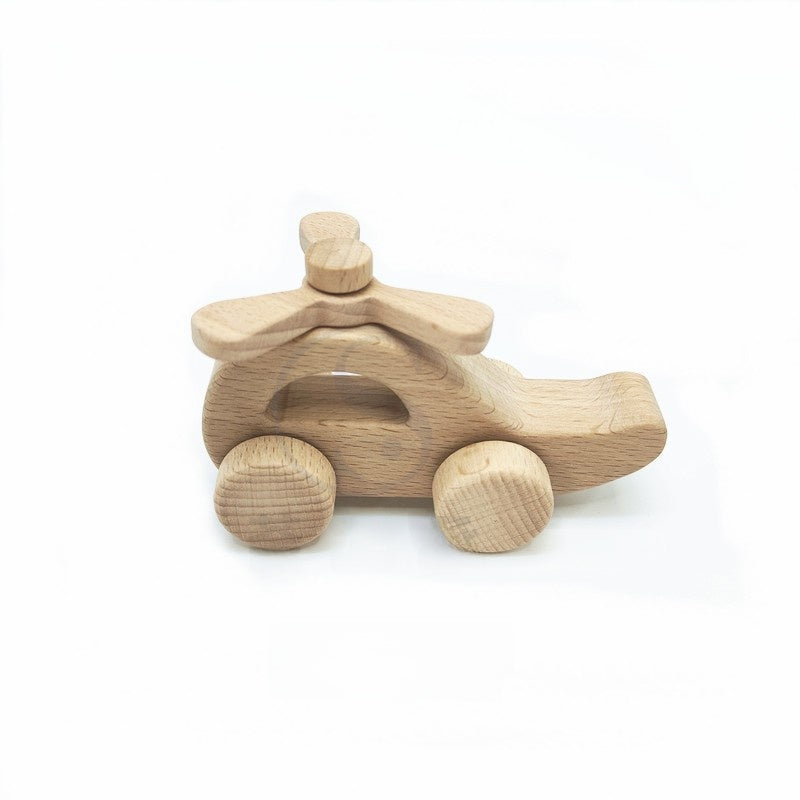 Wooden Baby Rattle Teether Toy with Photo Props