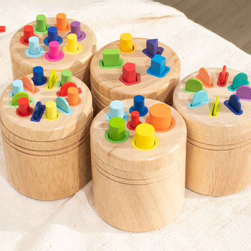 Wooden Color Shape Sorting Cup