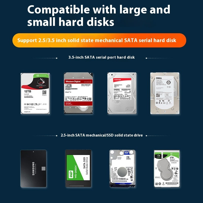 3.5 Inch SATA to USB 3.0 External Hard Disk Box - Supports 14TB