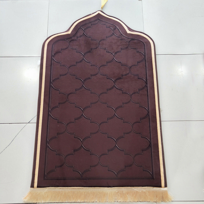 Simple Washable Flannel Printed Sponge Plaid Carpet