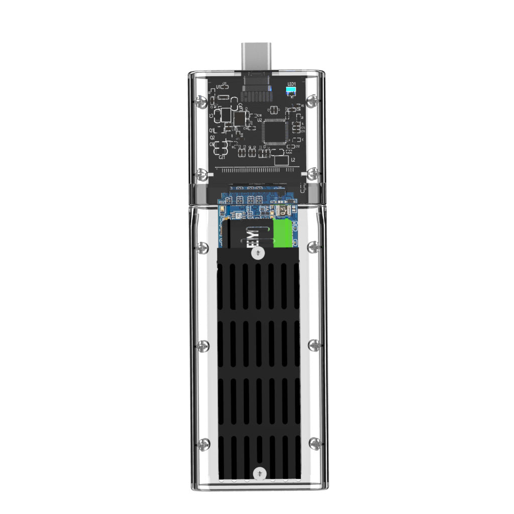 Creative Transparent Solid State Mobile Hard Disk Box with USB Interface