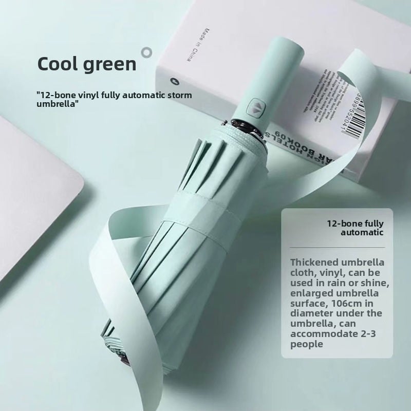 The fully automatic umbrella is suitable for both sunny and rainy days