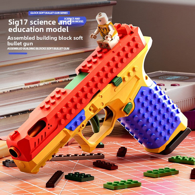 Building block toy gun