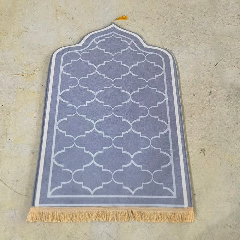 Simple Washable Flannel Printed Sponge Plaid Carpet