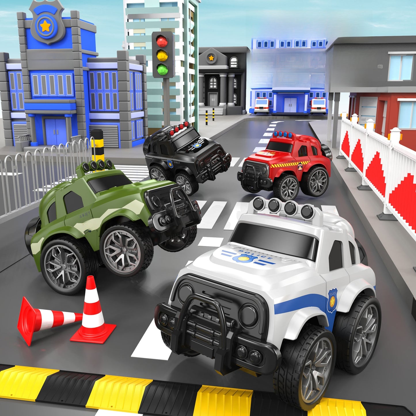 Children's mini police car-shaped toys