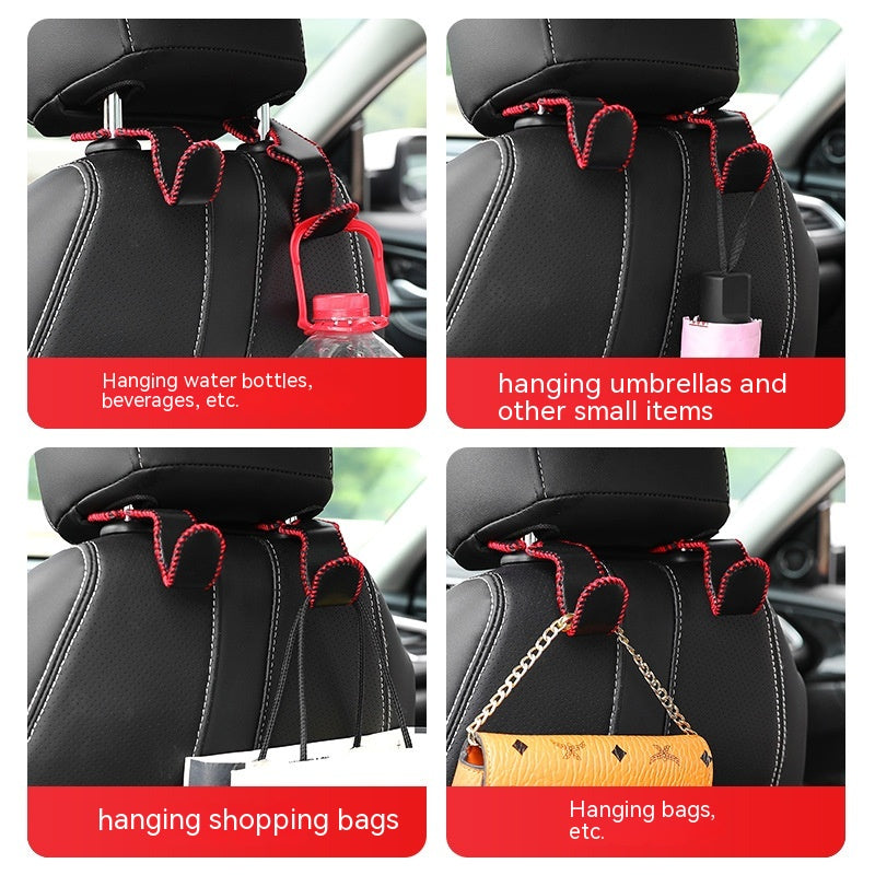 Car Car Seat Back Hook Car Multifunction Hidden Small Hook Gold