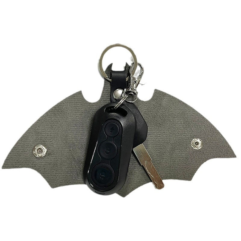 Punk Leather Car Key Ring Package Pendant Protective Case