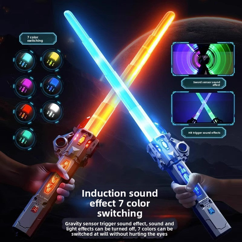The two-in-one laser sword with seven-color retractable function