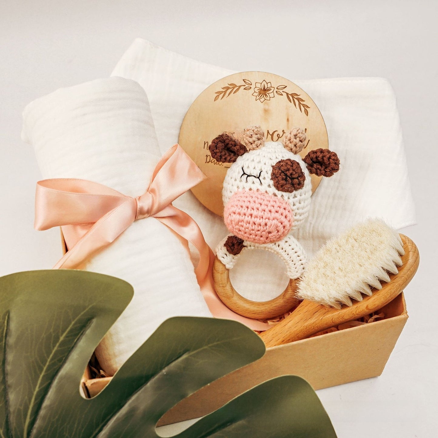 Pure Cotton Crochet Baby Rattle Toys Gift Set