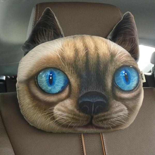 Cat Lovers Car Headrest Pillow