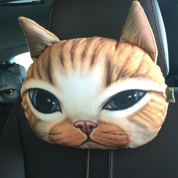 Cat Lovers Car Headrest Pillow