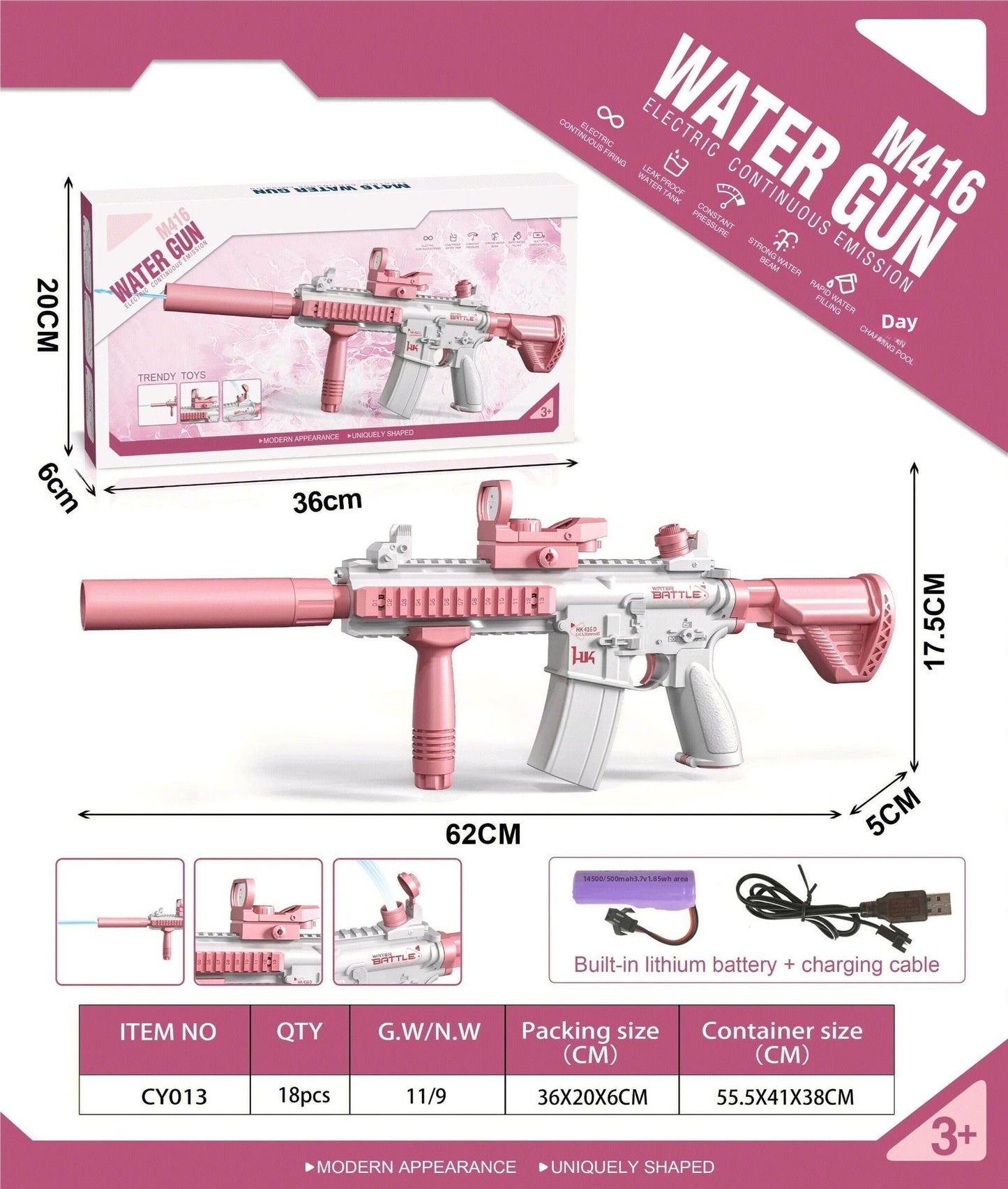 New children's water sprayer water play toy