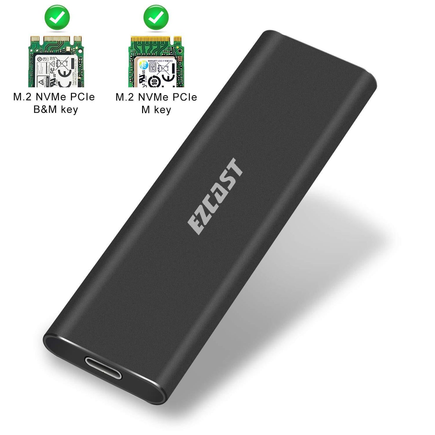 M.2 NVME SSD Enclosure for PCIe to USB 3.1 Gen2 External Storage