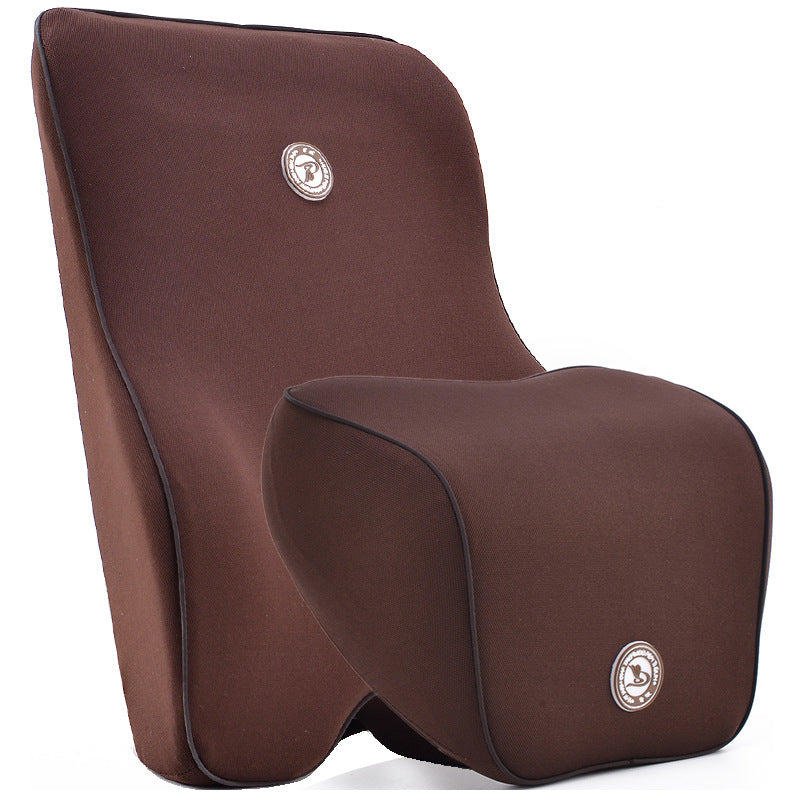 Premium Memory Foam Car Lumbar Support & Headrest Set